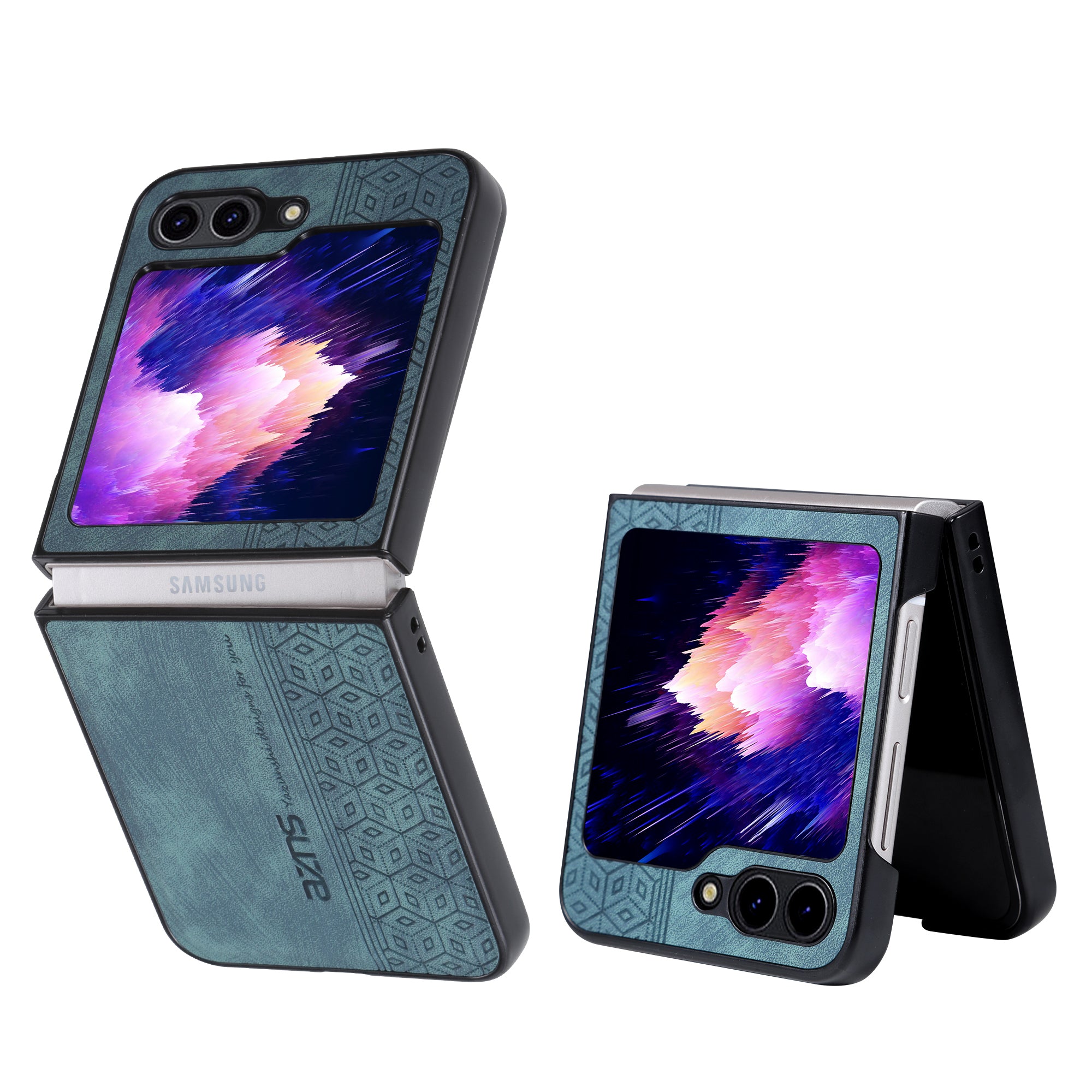 AZNS For Samsung Galaxy Z Flip6 5G Case PU Leather Coated PC Hard Phone Cover AZNS For Samsung Galaxy Z Flip6 5G Case PU Leather Coated PC Hard Phone Cover